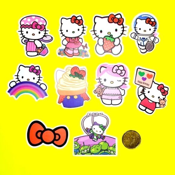 3/$20 Brand New 10x Sanrio Hello Kitty Waterproof Stickers x - Picture 1 of 1